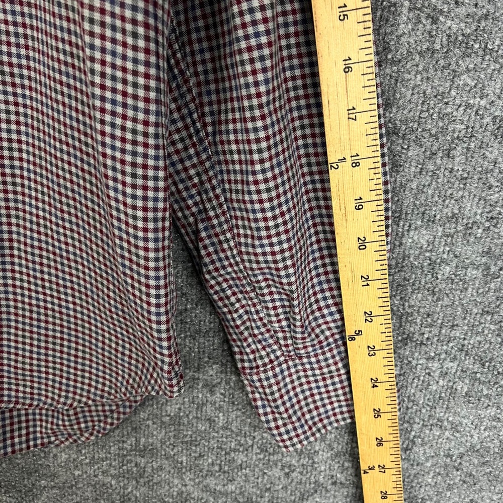 Gitman Bros Vintage Button Down Shirt Mens Large Red Blue Gingham Excellent USA - Picture 6 of 8